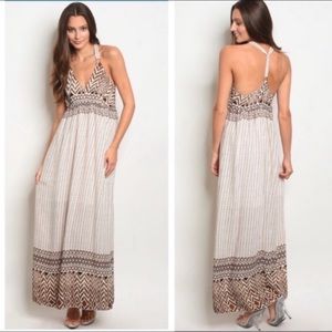 5⭐️ ⚠️only 3 left⚠️ deep v racer back maxi dress